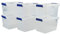 Bblina Plastic Clear Boxes with Lid, 12 L Latch Storage Box, 6-Pack
