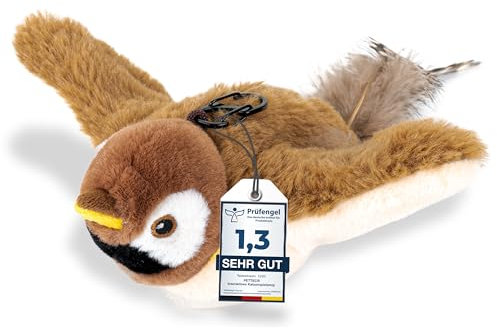 PetTec® Interaktives Katzenspielzeug Elektrisch [DAS ORIGINAL] Selbstbeschäftigung - Katzenspielzeug Vogel beweglich mit Katzenminze Interactive Cat Toy Automatische Katzen Spielsachen