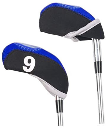 CLISPEED 10 STK Eisenabdeckungen Für Golfschläger Socken Für Golfschläger Abdeckungen Für Golfeisen Golfabdeckungen Schlägereisen Bedeckt Neopren Eiserne Kopfbedeckungen Schädel Metall