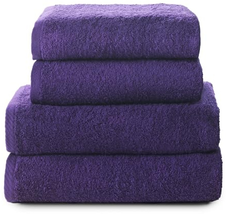 Top Towel – Juego de Toallas Baño (4 Piezas): Toallas Ducha y Manos Suaves y Absorbentes – Algodón 100%, 400 g/m², Sin Pelusa
