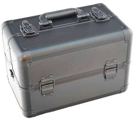 Edles Beauty Case – Multikoffer aus Aluminium – Abschließbar, mit Tragegurt – Variable Fächer – Perfekter Organizer