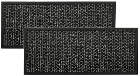 vhbw 2X Aktivkohlefilter kompatibel mit Rowenta Intense Pure Air XL PU6010, PU6020, PU6015 Luftreiniger - Luftfilter Schwarz