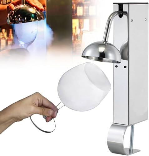 Refrigeratore istantaneo in vetro, alimentato a CO2, per un rapido raffreddamento in 6-8 secondi, indicatore di luce LED, perfetto per birra, vino, bicchieri da whisky
