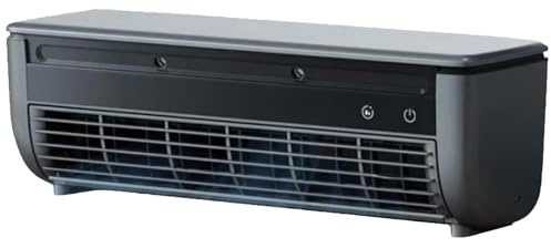 Generico Ventilatore da parete per condizionatore da cucina senza foratura, nuovo condizionatore con ricarica wireless 2025, condizionatori portatili da parete per cucina e camera da letto (Black)