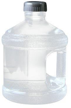 0.8/1.3 Gallon Water Bottle with Cover Big Gym Handle Jug (101/170 Oz Transparent) Outdoor Large Capacity Acrylic (One Size)