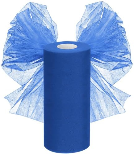 Rollo de tul de 30 cm x 92,5 m, cinta de tul para decoración de bodas, venta por metros, tela de organza para manualidades, pompones, arcos, decoración de fiestas, color azul oscuro