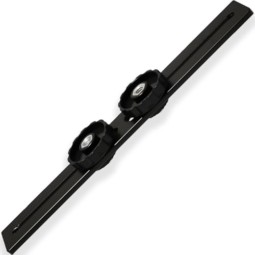 Lotsdonxia Supporto doppio flash da 20,3 cm, barra di estensione per fotocamera in lega di alluminio nera con viti per treppiede da 1/4 e 3/8 per fotografia e videografia