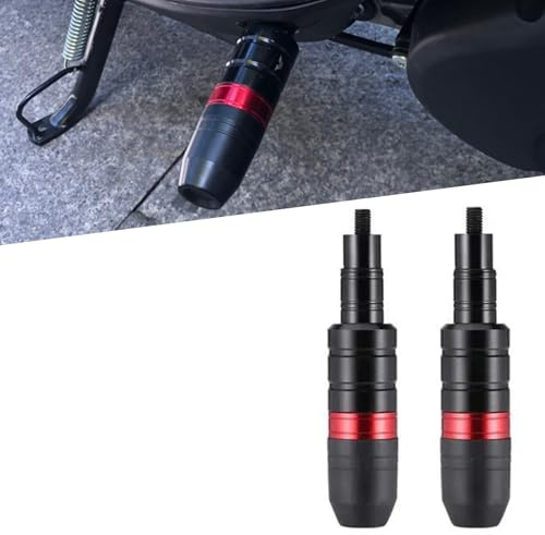 Motorcycle Frame Sliders for Honda SH 125i 2024 Aluminum Falling Anti Crash Protector Guards Crash Pad Falling Protection,Black Red