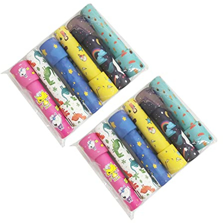 FTVOGUE 12PCS Caleidoscopio de Juguete para Niños Caleidoscopio Educativo Clásico Colorido Giratorio con Estampados de Animales de Dibujos Animados Cumpleaños Navidad Día del