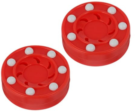 POPETPOP Discos de Hockey sobre Patines Profesionales para Entrenamiento, Alta Densidad y Ligero, Material PP, 2 Unidades para Uso en Pista Interior