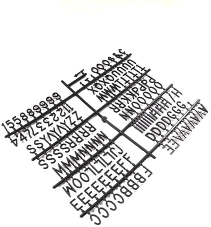 Kunststoff Buchstaben für Filzbuchstabentafel, Schwarz, 5 Stück