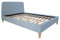 Homestyle4u 1832, Bett Polsterbett 140x200 mit Lattenrost Blau Doppelbett Bettgestell Bettrahmen Schlafzimmer