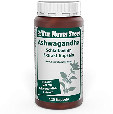 Ashwagandha 500 mg Schlafbeeren Extrakt Kapseln 120 Stk. - auf 7% Withanoliden standardisiert