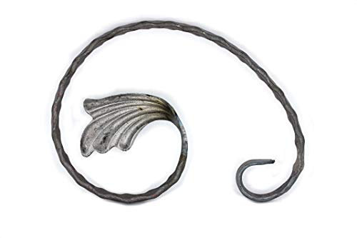 UHRIG Arco decorativo in ferro battuto in acciaio forgiato, ornamento in ferro per recinzioni, ringhiere e molto altro ancora (H: 190 mm, L: 140 mm, da 12 x 6 mm)