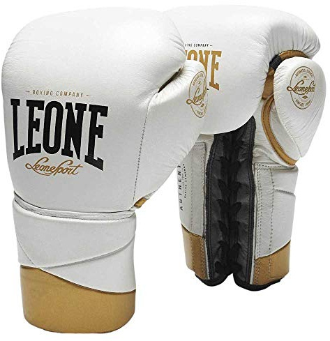 Leone 1947 Authentic - Guantes de Boxeo Unisex para Adulto, Blanco, 12 oz
