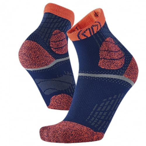 Sidas Chaussettes de Trail et Course à Pied, Trail Protect, Grip Anti-Dérapant, Protection Cheville et Gestion de l'Humidité (FR/ES, Numérique, 40, 41, Taille normale, Taille normale, Orange)