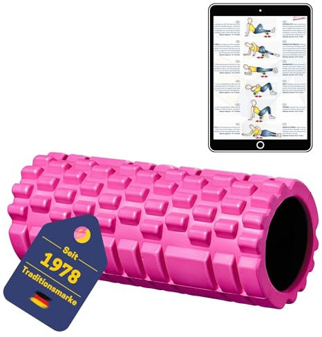 Best Sporting Faszienrolle Rücken 33cm I Faszienroller in lindgrün, pink oder schwarz I Pilates Rolle 900g I Rückenrolle Ø14cm I Schaumstoffrolle für Beweglichkeit und Durchblutung