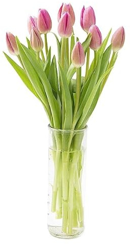 KaBloom-10 Pink Tulip Bouquet,Flowers for Valentine, Mother's Day