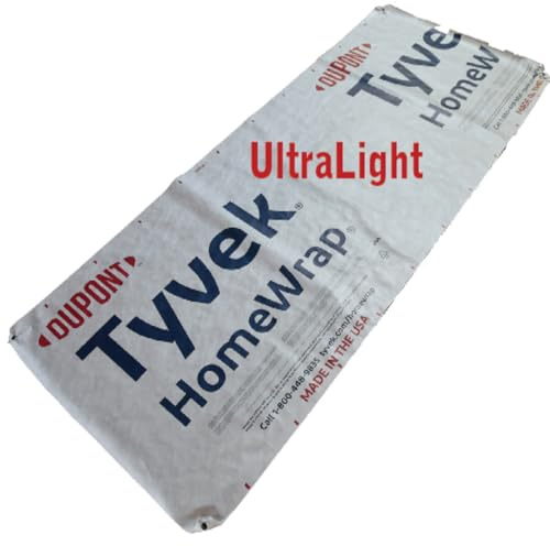 Modern Grizzly ultralätt campingpresenning, backpacking presenning, Tyvek lakan, Tyvek tält fotavtryck 1 person, Tyvek husomslag, tältgolv, Tyvek markduk, camping presenning under tält, flera