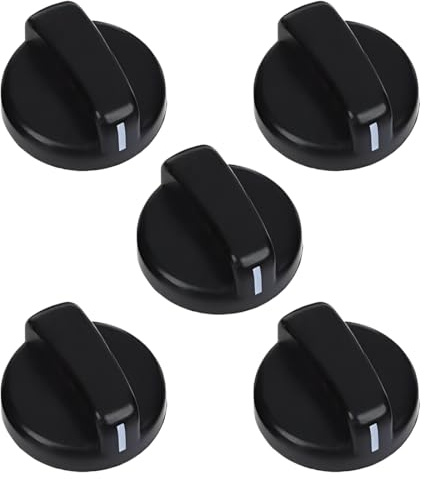 SGERUFZ 5 pezzi Manopola per stufa a gas, manopole di ricambio universali per cucina, barbecue, fornelli, piano cottura, copri fornelli, copri fuochi Calibro 8 mm