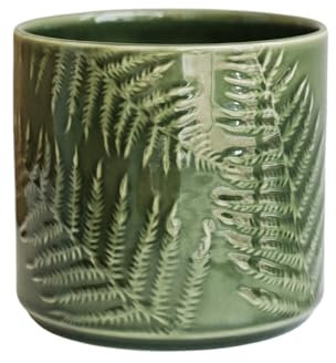 Ivyline Orla Glazed Fern Planter