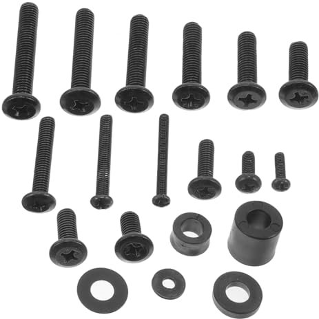 QUMIIRITY 1 Ensemble Vis de montage TV fixation mince le matériel de montage universel installation Ajustable vis de montage mural tv matériel de montage mural le fer Black