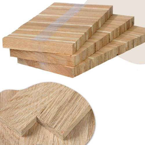 Klötzchenmann EICHE Bastelklötzchen 8 x 22 x 160 mm 160 Stück mit Schleifpapier für Deine DIY Projekte für Deko und Basteln
