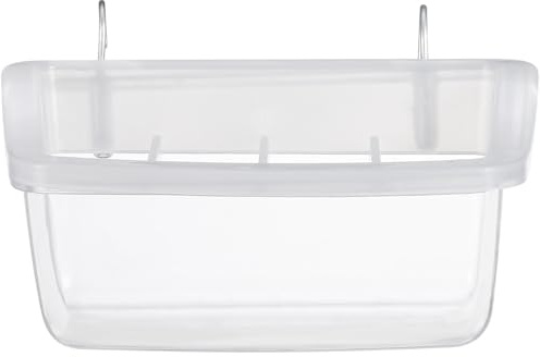 Kichvoe Mangiatoia per Uccelli in Plastica 4 Scomparti Anti-spruzzo, Ciotola per Cibo da Gabbia per Pappagalli e Parrocchetti, Accessorio Pratico per Alimentazione di Piccoli Uccelli