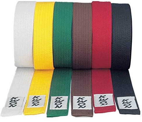 Kwon Wettkampfgürtel 160 Gelb - Unisex, Jugendliche und Erwachsene, Budo-Sportler, Gürtel