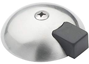 Hermat Bodentürstopper 3699 TS-60 - aufschraubbar - Edelstahl matt - 70mm Durchmesser - inkl. Befestigungsmaterial