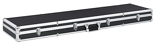 vidaXL Waffenkoffer Gewehrkoffer Universalkoffer Flintenkoffer Pistolenkoffer Bogenkoffer Alukoffer Jagdkoffer Schwarz 134x35x12cm Aluminium