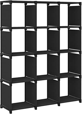 vidaXL Hylla med 12 kuber 103x30x141 cm tyg