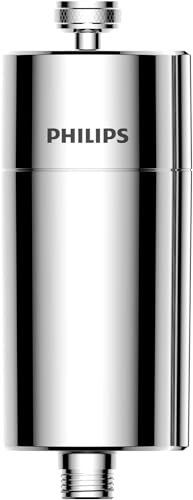 Philips - Juego de filtro de ducha de agua de 3 etapas, ablandador de agua, doble malla, KDF, certificado NSF, reduce cloro/impurezas/sedimentos de óxido, para cabezal de ducha de mano