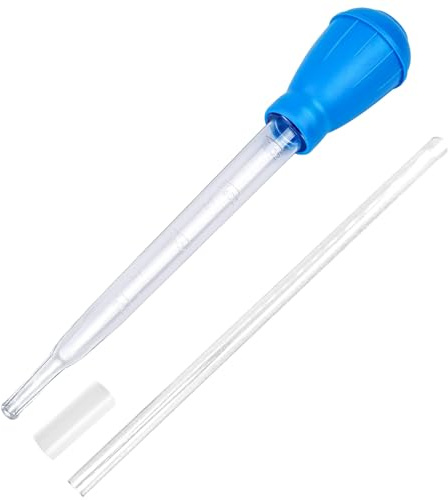 IAFVKAI Pipette D'aquarium, Nettoyeur Manuel Changeur d'eau Outil De Nettoyage Siphon Compte-Gouttes Remover 30ml Coral Feeder Déchets Nettoyant pour Fish Tank (Bleu)