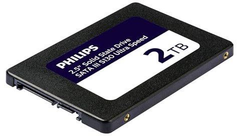 Philips SSD Interno de 2,5 Pulgadas SATA III 2 TB S130 Ultra Speed, Velocidad de Lectura de hasta 550 MB/s