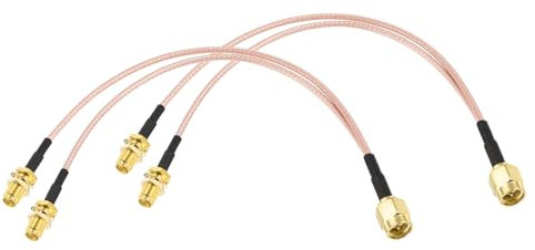 DMiotech 1 Pcs RG316 Coaxial Cable 8 SMA Male to Dual SMA Female Connectors Adapter SMA 50 Ohm Antenna Extension Cable for Router Antenna GPS LAN Common Devices