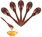 Hisdricus - 5 Pcs Cuchara para Miel - Cucharas de Madera - 14,5 cm, Hecho a Mano, Cuchara Mini de Madera para Té, Café, Mermelada, Miel, Accesorios de Cocina, Marrón