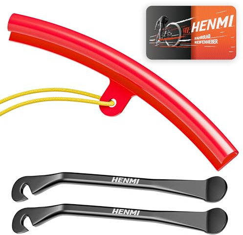 HENMI Reifenheber Fahrrad Metall 2 Stück Stahl Fahrrad Reifenheber Stark Robust Fahrradreifen Montagewerkzeug Wechselnwerkzeug