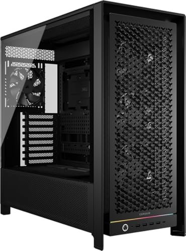 CORSAIR Frame 5000D RS Modulares Hohem Luftstrom Mid-Tower-PC-Gehäuse – 4X Vorinstallierte RS-Lüfter, InfiniRail-Lüfterbefestigungssystem, Kompatibel mit Reverse-Connector-Mainboards – Schwarz