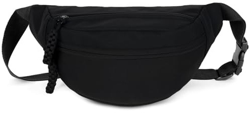 Aucuu Riñonera Mujer de Nylon, Bolsa de Cintura, Riñonera Running Mujer y Hombre, Bolsa Viaje, con Deportiva Ajustable e Impermeable para Actividades al Aire Libre y Viajes-Negro