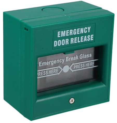 Housoutil Emergency Door Release Button Manual Call Point Resettable for Safety Glass Break Alarm System for Easy to Install Exit Control