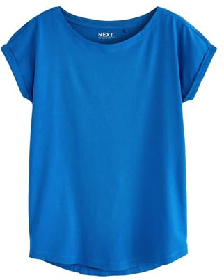 NEXT Femme T-Shirt à Mancherons Bleu Vif 40