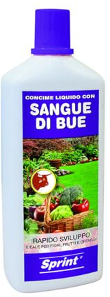 Flortis Sprint Concime Sangue Di Bue per Piante, Concime e Fertilizzante Liquido Azotato Potente Nutriente Per Piante, Alberi, Giardino, Orto, Piante In Vaso x 1 kg, concime liquido organo minerale