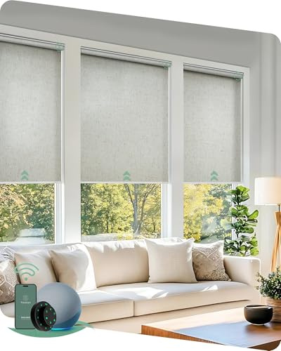 Yoolax Motorized Blinds with Remote, Smart Blinds for Windows, Custom Size