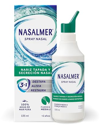 Nasalmer Spray Nasal Fuerza Media 2, Higiene Nasal Diaria, +2 años, 135 ml