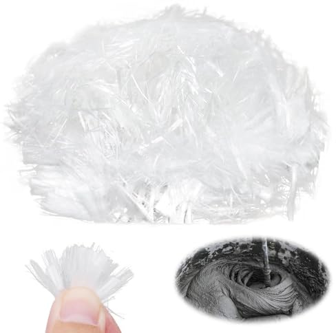 900 g de fibre de polypropylène, fibres polymères de 12 mm pour béton, fibres polymères, renforcement de résistance, empêche la formation de fissures, réduit le rétrécissement, homogène, pour béton
