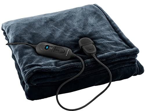 Klarstein Scaldasonno Matrimoniale XL, Coperta Termica Elettrica 180 x 130 cm, Scaldaletto Matrimoniale Elettrico 3 Livelli di Temperatura, Lavabile in Lavatrice, Coperta Elettrica per Letto e Divano