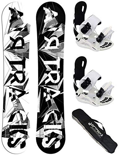 AIRTRACKS Lady Snowboard Set - Tabla BWF Mujer 150 - Fijaciones Master W M - SB Bag/Nuevo