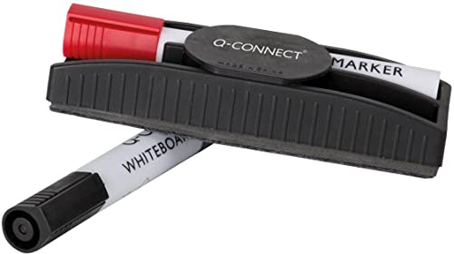 Q-Connect KF18633 - Borrador magnético con rotulador para pizarra blanca
