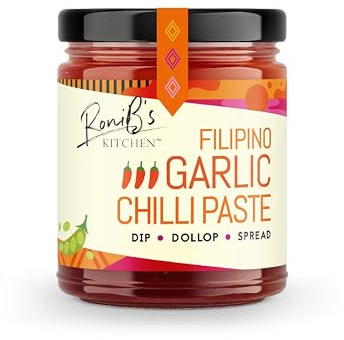 Garlic Chilli Paste - Vegan Ingredients - Luscious garlicky Flavour Boost Perfect with Any Dish, Any Cuisine - Add to stir Fry, savoury Bread, casseroles, rubs and More - 190ml